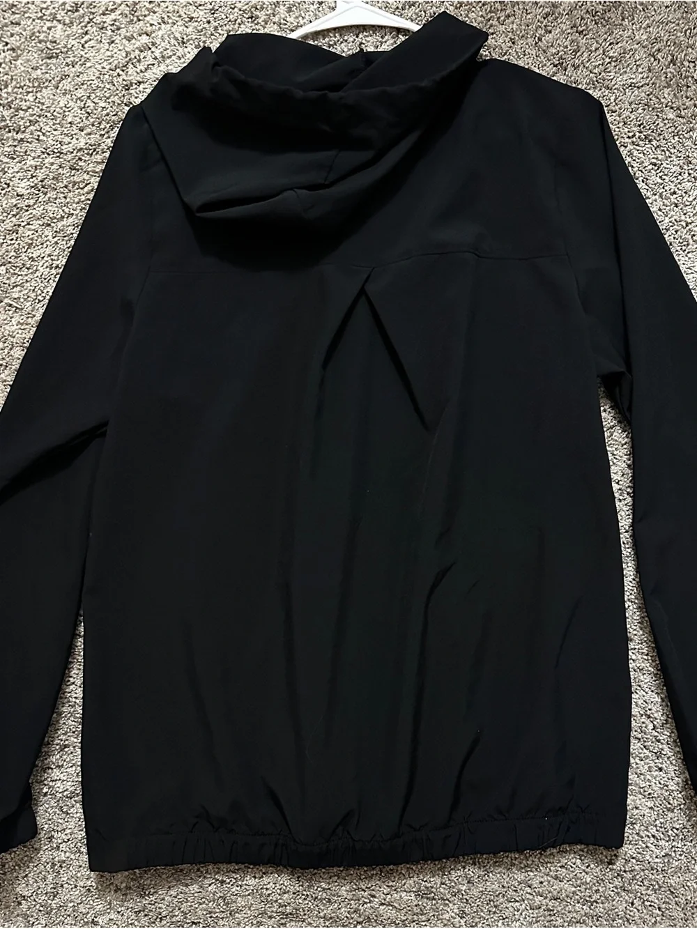 adidas Men’s Black Full-Zip Hooded Windbreaker Jacket